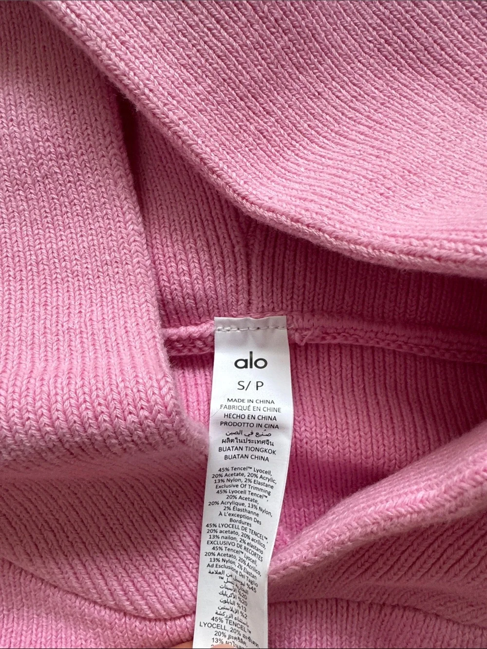 ALO Yoga Women's Pink Hooded Scholar- limited addition color Sweet Pink